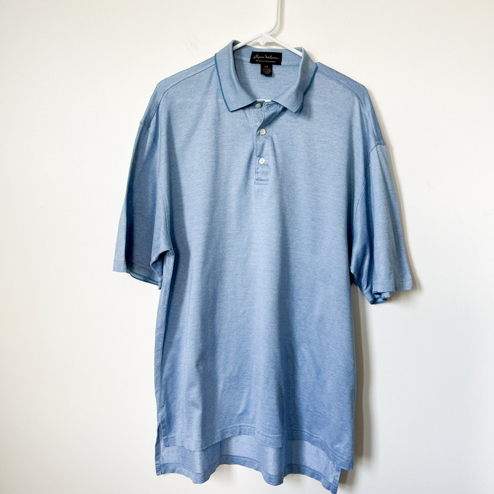 Byron Nelson Eleven Straight Mens Large Blue Polo Shirt‎ Golf Resort Vacation